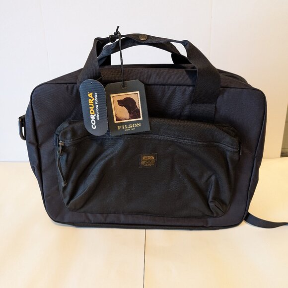 Filson Surveyor Pullman Pack Black Waxed Bag Convertible Travel Backpack - Picture 1 of 11